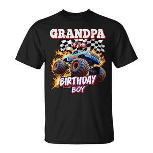 T-shirt Grand-père du gamin d'honneur, Monster Truck, cadeau de fête d'anniversaire pour grand-père - Product Image 1