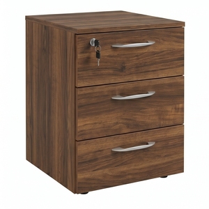 Modern White 3-Drawer File <b>Cabinet</b> MDF <b>Lockable</b> Freestanding Office <b>Storage</b> Home Office Commercial Use - Product Image 4