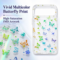 Étui de téléphone magnétique IMD électroplaqué TPU+TPE pour 18 18 Air 18 Pro 18 Pro Max Anti-empreintes digitales Antichoc Coussin d'air