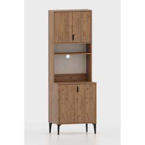 Harmony Mini Coffee <b>Corner</b> Cabinet Four Door <b>Kitchen</b> <b>Storage</b> Unit Modern Studio <b>Kitchen</b> Organizer Wooden Pantry Cupboard - Product Image 1