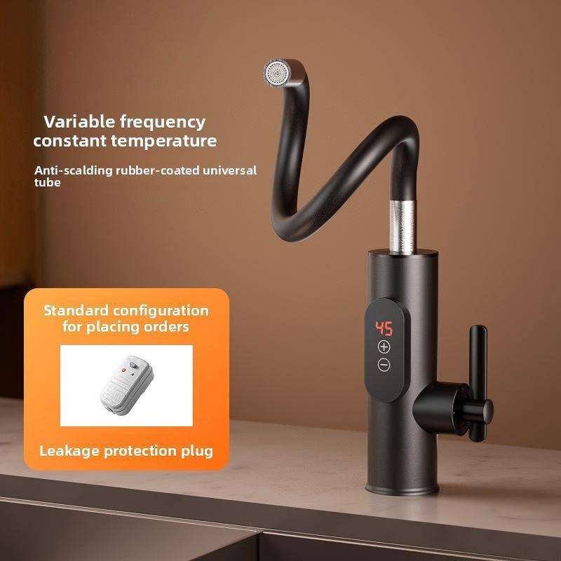 Noir + affichage numérique + tube anti-brûlure + bouchon de protection contre les fuites