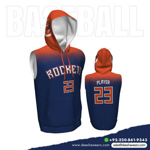 Sudadera Deportiva sin Mangas, con Capucha, para Béisbol, Ropa Deportiva de Verano, Transpirable, Absorbente de Humedad, Antibacteriana, Uniforme de Equipo - Product Image 2