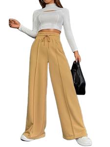 Pantalones de calle para uso diario Pantalones de chándal sueltos de moda y acogedores para mujer Pantalones de chándal personalizados de cintura alta suave - Product Image 3