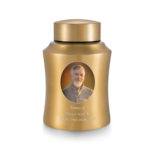 Foto personalizada pequeñas urnas de cremación para cenizas humanas recuerdo urna imagen de acero inoxidable Mini urnas personalizadas para oro humano - Product Image 1