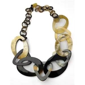 Women's Statement Chunky Link Necklace Natural <b>Buffalo</b> <b>Horn</b> Chain Eco-Friendly Ethnic Jewelry Fashion Accessories - Product Image 5