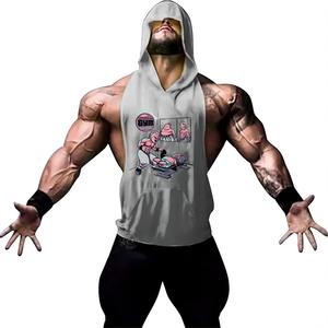 Camiseta de tirantes transpirable con estampado 3D personalizado para hombre, camiseta de gimnasio de verano 100% algodón, camiseta sin mangas con logotipo de diseño Premium al por mayor - Product Image 4