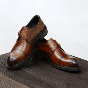 Chaussures mocassins en cuir de veau avec détails cousus à la main et soutien de la voûte plantaire, chaussures de ville pour hommes - Product Image 3