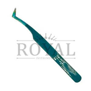 Ensemble de pinces à cils multicolores 6 pièces pour l'extension des cils Isolation du volume chaud Acier inoxydable avec bouts pointus - Product Image 4