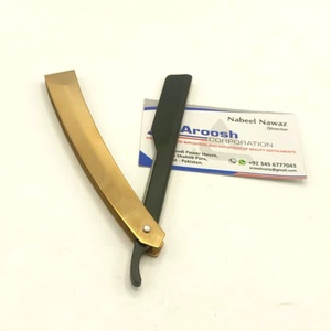 Venta al por mayor negro oro profesional deslizante Barbero maquinilla de afeitar logotipo personalizado de acero inoxidable sostenible - Product Image 2