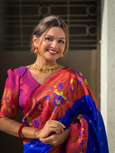 Beau Saree En Soie Avec Zari Tissage Meenakari Design - Product Image 3
