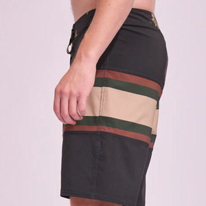 Shorts de bain décontractés pour hommes en polyester écologique, logo sur le devant, imprimé intégral, motif uni, séchage rapide, respirant, sport, extérieur - Product Image 6