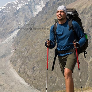 6 paquets de chemises à manches longues à séchage rapide pour hommes évacuant l'humidité Protection solaire Performance T-shirt d'haltérophilie pour l'entraînement - Product Image 6