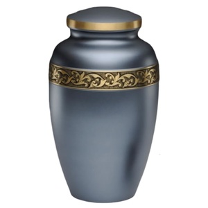 Urnes funéraires pour adultes en laiton de haute qualité avec bande de gravure urnes funéraires en métal fini de couleur rouge or et brillant pour les cendres humaines - Product Image 2