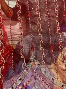 Best Price 100% Polyester Luxury <b>Beaded</b> Fabric with Zircon Handmade Indian Supplier <b>Garments</b> Making Woven and Mesh Pattern - Product Image 6