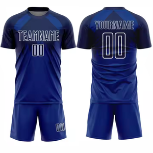 Maillots de football personnalisés imprimés par transfert thermique, unisexe, 100% polyester, antibactérien, séchage rapide, extensible, manches courtes, nouveauté - Product Image 4