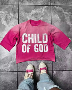 T-shirts unisexes personnalisés sérigraphiés écologiques à séchage rapide, t-shirts amples à épaules tombantes vierges 100% polyester - Product Image 3