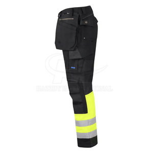 Pantalones de Trabajo Ligeros de Poliéster Reflectante de Alta Visibilidad para Trabajos al Aire Libre y en Fábrica, Certificados por la CE - Product Image 3