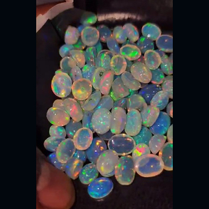 US $108 98 pièces d'opale éthiopienne naturelle 8x6mm 7x9mm 11x9mm cabochon ovale 210 Cts Lot Iroc ventes qualité opale blanche cabine de pierres précieuses - Product Image 5