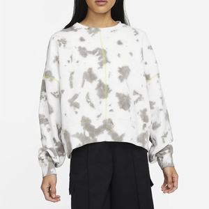 เสื้อสเวตเตอร์ผ้าฝ้ายกันหนาวแขนยาวสำหรับผู้หญิง, เสื้อสเวตเตอร์เปิดไหล่ตกสีย้อมแบบสวมหัวขนาดพลัสไซส์ - Product Image 6