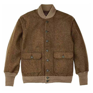 Chaqueta Sherpa de Lana con Forro de Lona Recubierta Personalizada Premium para Hombre, Abrigo Informal Cálido y Suave para Invierno, Ropa de Abrigo para Clima Frío al Aire Libre - Product Image 1