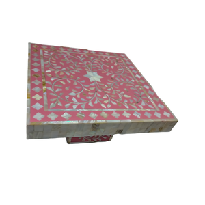 Base para Pastel con Incrustaciones de Nácar Imperial Mosaic, Exhibición Redonda para Postres, Ideal para Noches de Ramadán y Celebraciones Árabes - Product Image 1