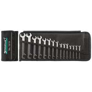 Stahlwille Small Double-Ended Wrench Set with <b>Roll</b>-Up <b>Tool</b> <b>Bag</b> - Product Image 1
