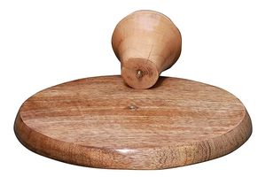 Classic Elegance <b>Vintage</b> Wooden Round <b>Cake</b> <b>Stand</b> with Hand-Painted Accents and Dark Stain <b>Cake</b> Board Tool - Product Image 6