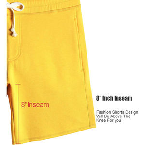 Buena calidad al por mayor de los hombres de lana corto de color amarillo de algodón poliéster hecho Jogging correr al aire libre pantalones cortos para adultos - Product Image 3