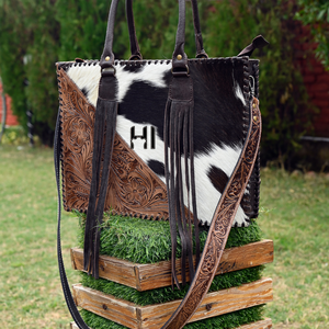 Best Selling Cowhide Leather Tote <b>Bag</b> Hand Tooled Western Cowgirl <b>Shoulder</b> Handbag for Women - Product Image 1