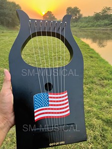Arpa de tilo de 8 cuerdas personalizable DIY, accesorio de instrumento Musical hecho a mano, el mejor regalo para amantes de la música de todas las edades - Product Image 5
