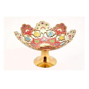 Bol à soupe en laiton massif de la meilleure qualité Décoration de table du Ramadan servant avec support de conception de fleurs pour les fournisseurs de gros - Product Image 1