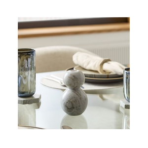 Vente chaude Décoratif Marbre Bougeoir En Marbre Gris Bougeoir Photophore Décoratif Votives Pour Salon Décor - Product Image 1