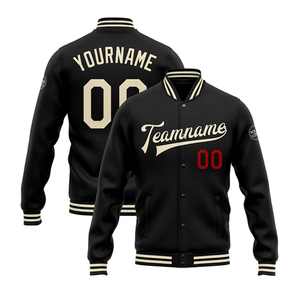 เสื้อแจ็กเก็ตขนสัตว์กราฟฟิตีสำหรับผู้ชายแนวสตรีทแบบทันสมัยปกเสื้อพับลงและแผ่นปัก - Product Image 1