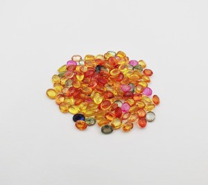 Tự Nhiên Đa-Màu Sắc <span class=keywords><strong>Sapphire</strong></span> Hình Dạng Hình Bầu Dục Brilliant Cut Mặt Pha Lê Đá Quý Hiệu Chỉnh Loose Đá Quý - Product Image 2