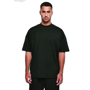 เสื้อทีเชิ้ตทรงหลวมสำหรับผู้ชายโอเวอร์ไซส์ผ้าถักยาวลายพิมพ์ลาย - Product Image 1