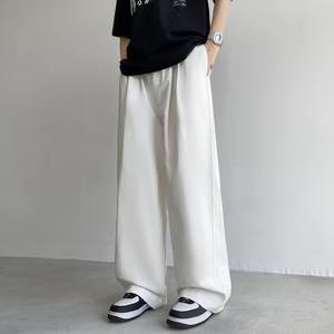 Pantalon formel élégant pour homme, couleur personnalisée, léger, en laine, tendance, coupe régulière, respirant, coupe-vent, mi-long - Product Image 1