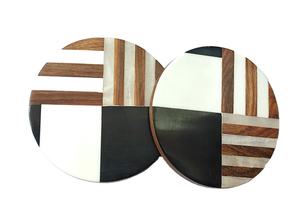 Dessous de verre entièrement en résine de conception artistique pour boissons Fournitures pour hôtels et restaurants Dessous de verre à thé faits à la main au design unique Ensemble de 4 pièces - Product Image 4