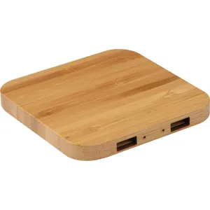 Caricatore Wireless in Bambù Promozionale per Gadget Personalizzati - Product Image 3