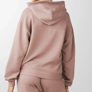 Sweat-shirts pour femmes en coton 100% French Terry tricoté, décontractés, écologiques, avec logo sur le devant, teinture unie - Product Image 6