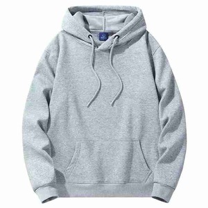 Sweat à capuche en polaire thermique 100% coton pour hommes, épaules tombantes, coupe boxy surdimensionnée, capuche courte, design d'hiver à motif solide - Product Image 6