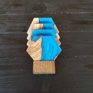 Handmade High Quality Resin Wood Coaster Classic Style for Tabletop Decoration with Custom Service from India - Product Image 3