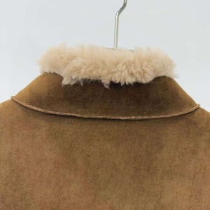 Femme Vintage Chaud Imperméable Peau De Mouton Brute Réversible Veste Écologique Couleur Unie Hiver Parka Col De Fourrure Respirant - Product Image 5