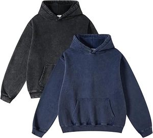 Sudaderas con capucha informales de invierno para hombre, Color sólido, 100% algodón, forro polar, ajuste Regular, secado rápido y transpirable, alta calidad - Product Image 1