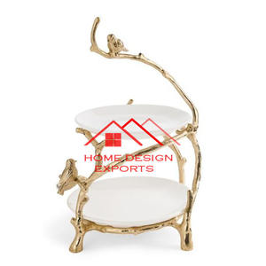 Soporte de Pastel de Metal con Acabado Dorado y Mármol para Decoración de Eventos de Boda, Hogar, Hotel y Restaurante, Diseño de Lujo - Product Image 5