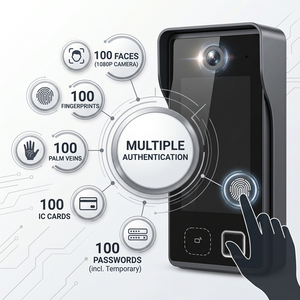 Sonnette vidéo intelligente Hiwink IP65 étanche avec alimentation PoE, compatible Apple <span class=keywords><strong>HomeKit</strong></span> Siri et application Tuya, caméra de sonnette à reconnaissance faciale - Product Image 2