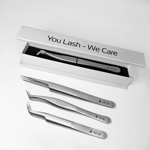 Pinzas de Acero Inoxidable STL-6, Pulimentadas a Mano, Punta de Precisión, Antideslumbrantes, Anticorrosivas, Antiestáticas, Ligeras, 122 mm, para Pestañas - Product Image 6