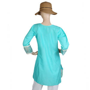 Kurti Bordado para Mujer - Color Cian - Product Image 5