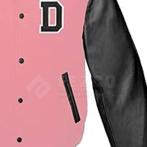 Services OEM – Blouson universitaire homme personnalisé de haute qualité avec logo, col montant et logo frontal, imperméable et à capuche - Product Image 4
