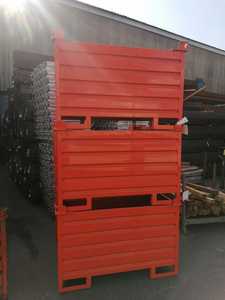 Gitterbox d'acciaio pesante industriale della saldatura del metallo della scatola del pallet del metallo con l'alta qualità Pallet d'acciaio durevole di stoccaggio d'acciaio