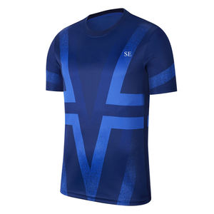 T-shirt uni à col rond pour homme, manches longues, imprimé personnalisé, 100% coton satiné, écologique, séchage rapide, respirant, sport d'été, unisexe - Product Image 1